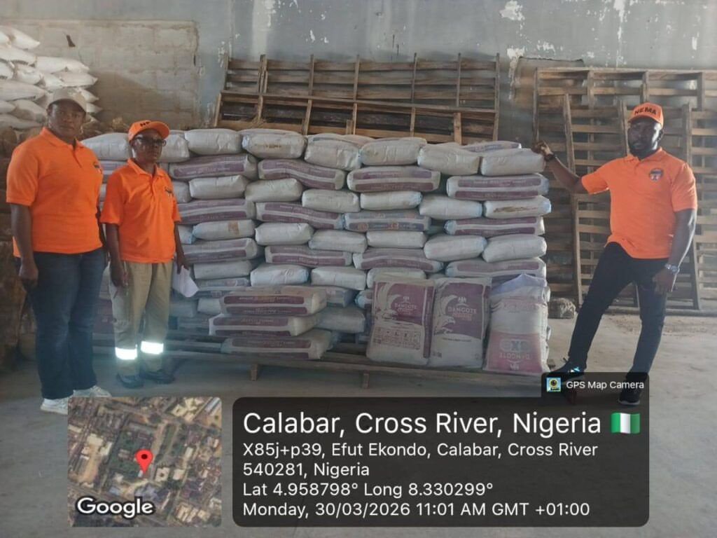 NEMA Distributes Rice, Cement to Fire Victims in Cross River